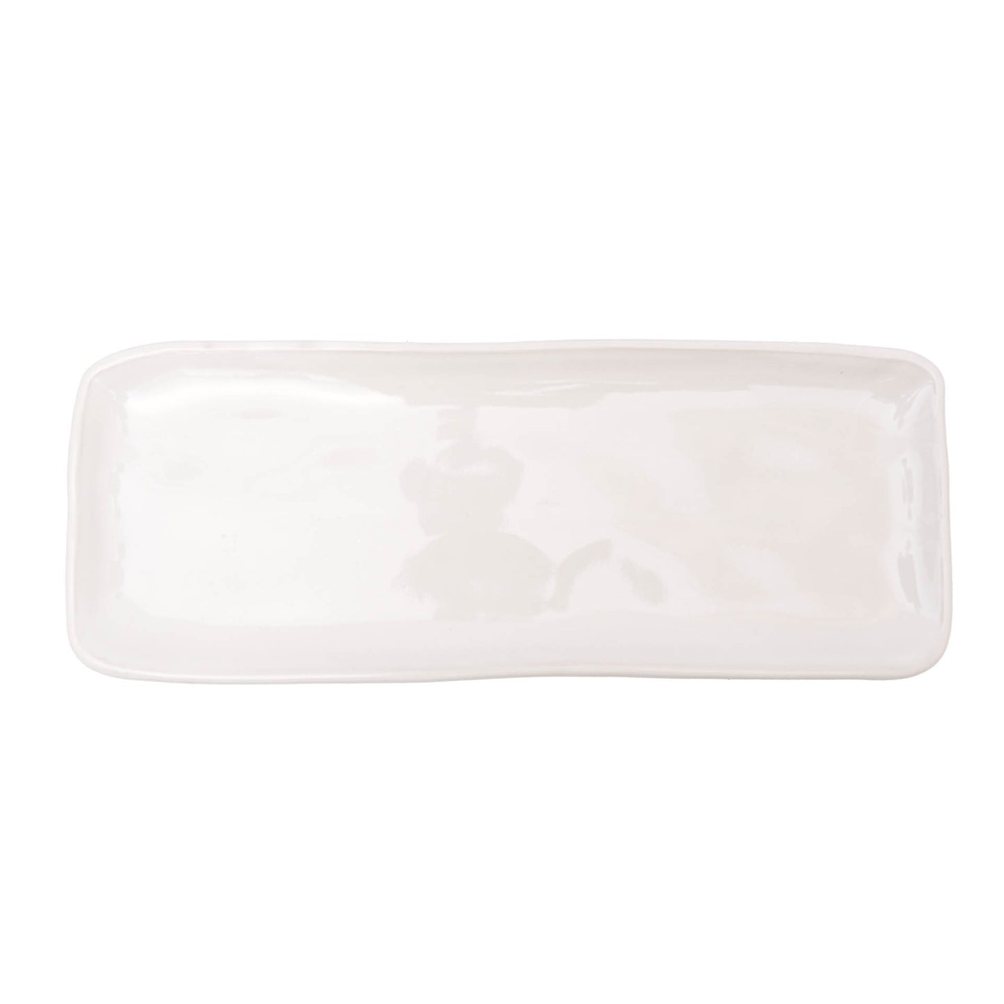Bandeja Blanca Orgánica 22 x 9.5 cms.