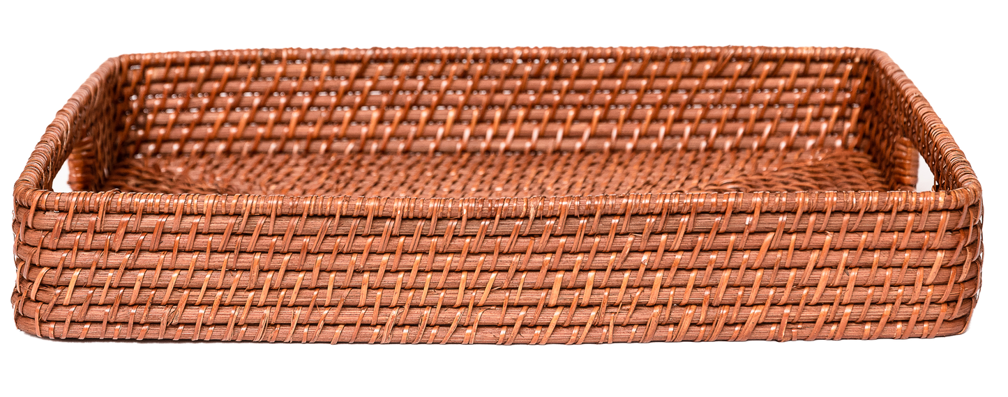 Bandeja de Rattan Rectangular