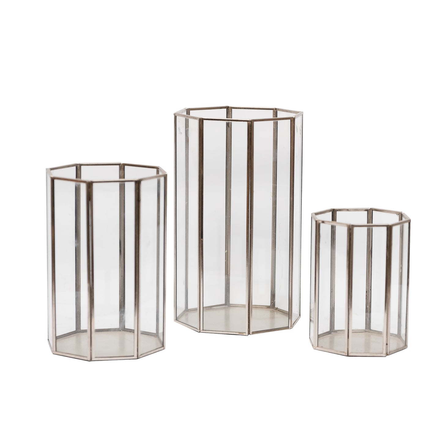 Veleros Octogonales Peltre 26cm, 20cm y 15cm