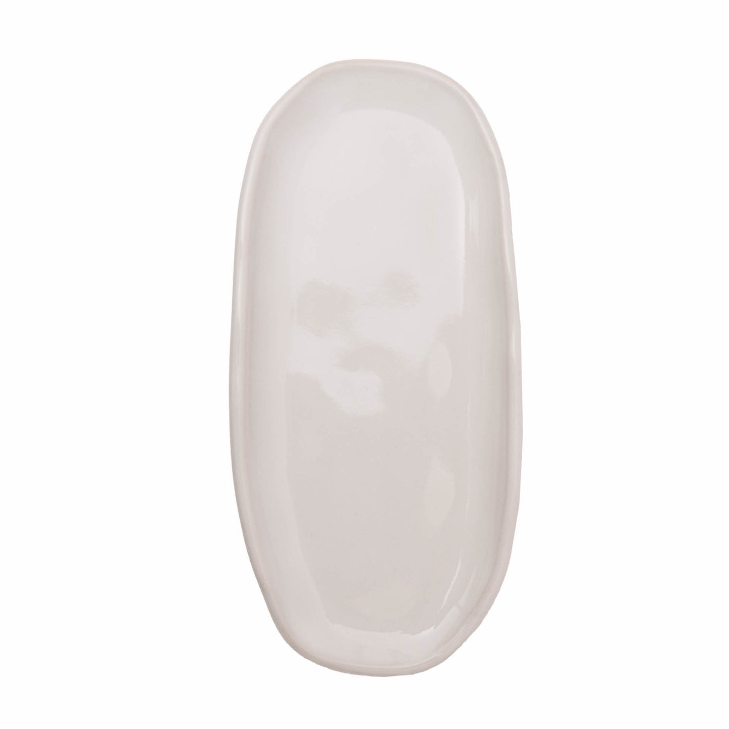 Plato Rectangular Blanco Orgánico 16.5 x 8 cms.