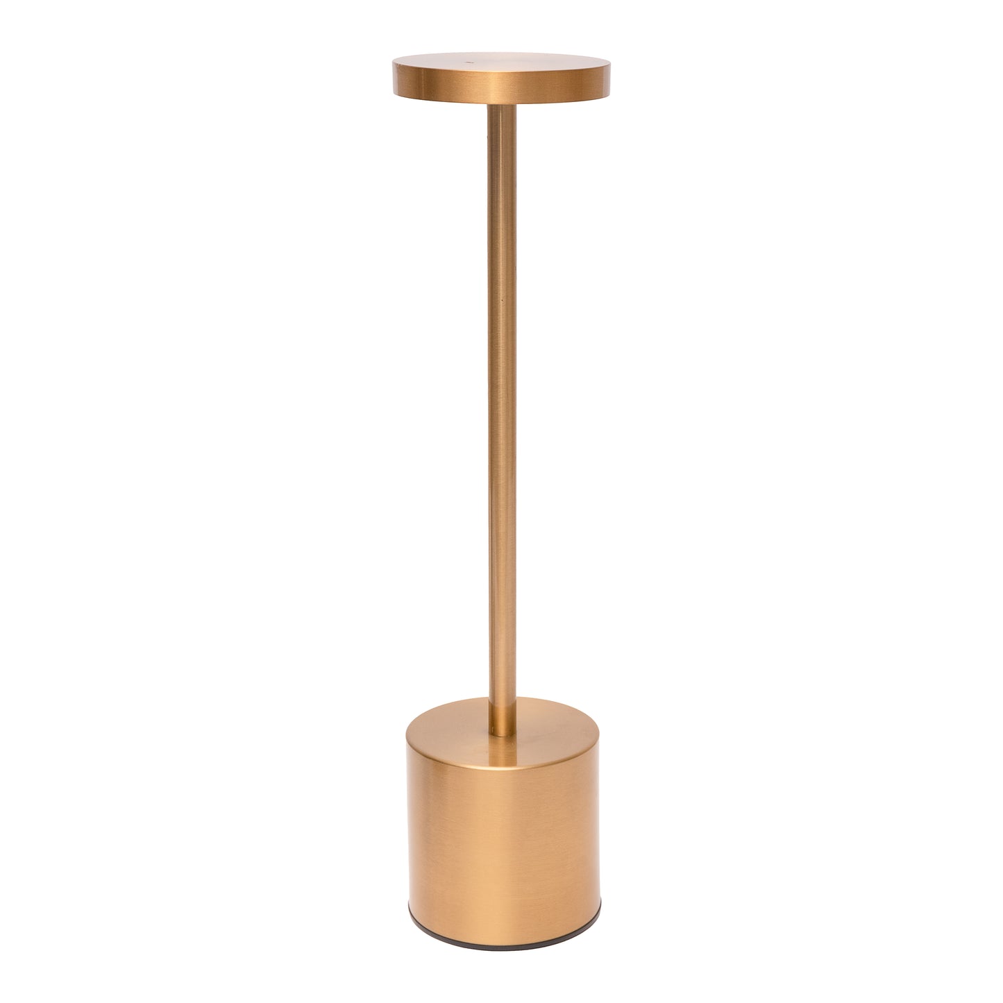 Lampara de mesa led dorada