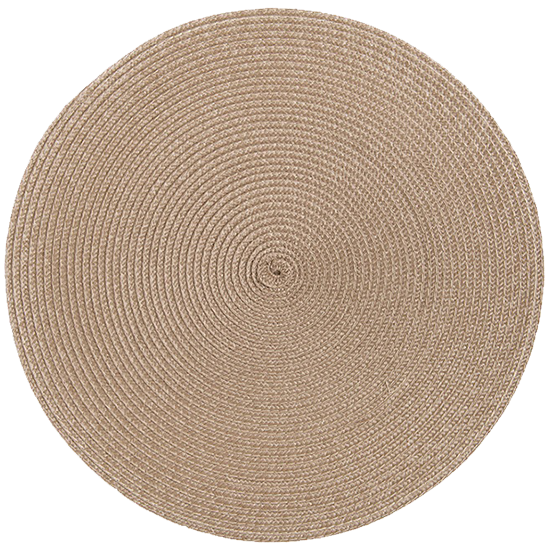INDIVIDUAL CIRCULAR MARRÓN CLARO