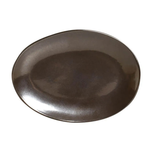 Plato postre/entrada oval peltre