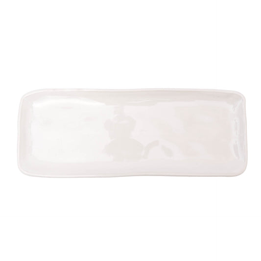 Bandeja Blanca Orgánica 22 x 9.5 cms.