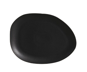 Plato principal oval NEGRO organico