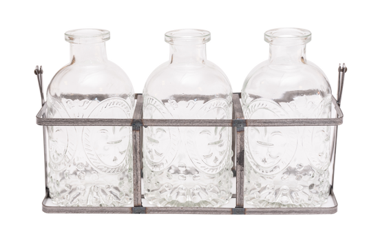 Set de 3 Botellitas en Metal