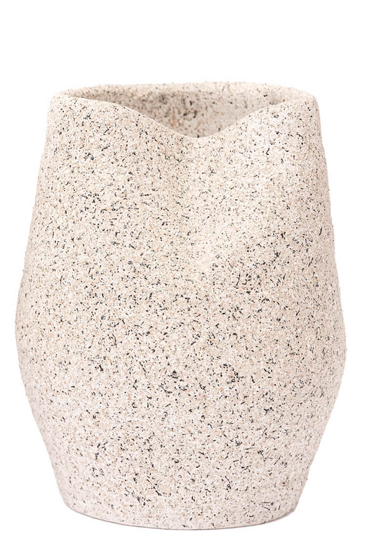 Vasija Moldeada Gris Piedra