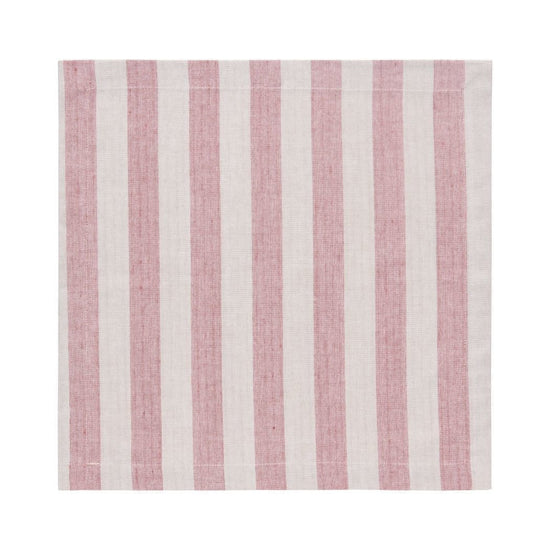 Servilleta de lino rayas rosa y arena