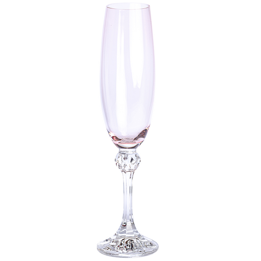 Copa de Champagne Rose Cristal de Bohemia