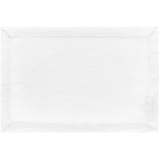 INDIVIDUAL DE LINO BLANCO