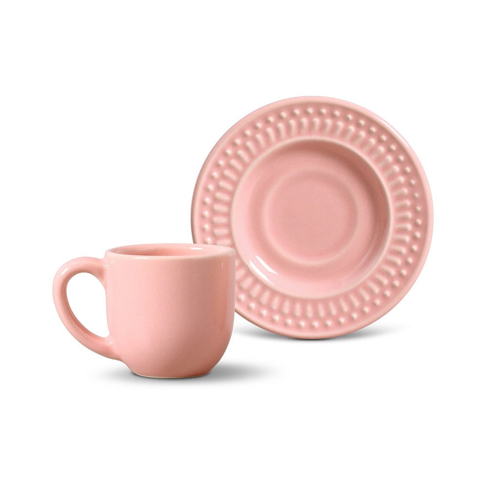JUEGO DE CAFÉ ROSA