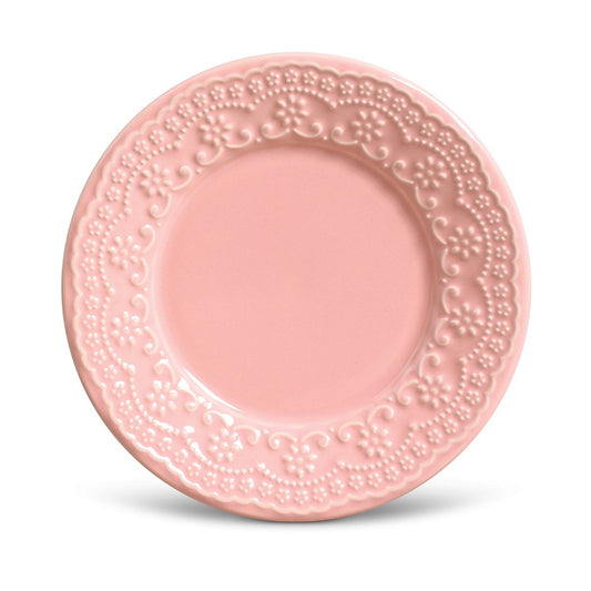 PLATO POSTRE ROSA