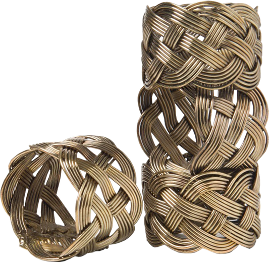 SERVILLETERO TRENZADO DE METAL